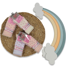 KIZ NO: 7 YAŞ 12\'Lİ KARIŞIK DESEN ÇORAP