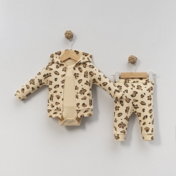 LEOPAR BASKILI 3LÜ TAKIM