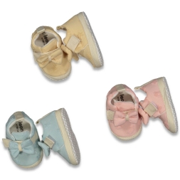 KIZ 12\'Lİ  ÇİÇEK DESEN FİYONKLU PATİK