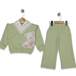 KIZ 3/7 YAŞ AYICIK BASKI İKİ İP EŞOFMAN TAK