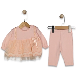 KIZ 3/12 AY KURDELELİ TAYTLI ELBİSE