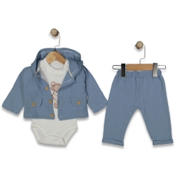 ERKEK 6/18 AY CEPLİ MÜSLİN TAKIM