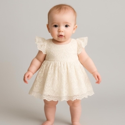 KIZ 1/5 YAŞ DANTEL YAPRAK ELBİSE