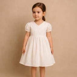 KIZ 1/5 YAŞ P DANTEL V YAKA FİYONKLU ELB