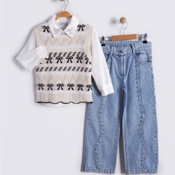 KIZ 6/9 YAŞ SIRALI FİYONKLAR TRİKO TAKIM