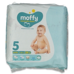MOFFY TWİN BEBEK BEZİ NO:5 11/25 KG (24 PCS X 5)