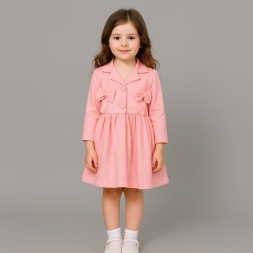 KIZ 4/7 YAŞ FİYONKLU CEKETLİ ELBİSE