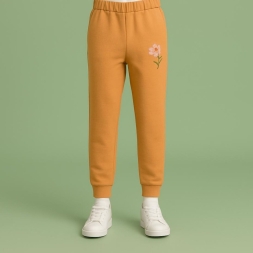 KIZ 1/4 YAŞ ÇİÇEK İPLİK NAKIŞLI EŞOFMAN