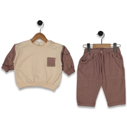 KIZ 9/24 AY SWEAT KOL CEPLİ PNT 2\'Lİ TAKIM