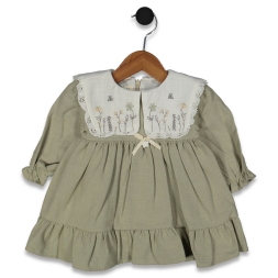 KIZ 6/18 AY YAKA NAKIŞ FİYONK AKS ELBİSE