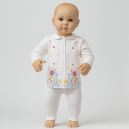 KIZ 3/6 AY KABARTMA BASKILI ÇİÇEKLİ TAKIM