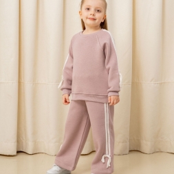 KIZ 2/5 YAŞ YANDAN ŞERİTLİ ÜÇ İPLİK TAKIM