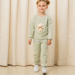 KIZ 6/9 YAŞ AYICIKLI ÜÇ İPLİK TAKIM