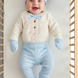 ERKEK 1/6 AY ROBA NERVÜRLÜ PAPYONLU 5 Lİ TAKIM