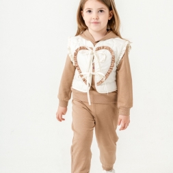 KIZ 9/24 AY KALPLİ FIRFIRLI ÜÇLÜ TAKIM