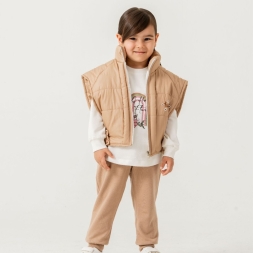 KIZ 9/24 AY ÇİÇEK NAKIŞLI ÜÇLÜ TAKIM