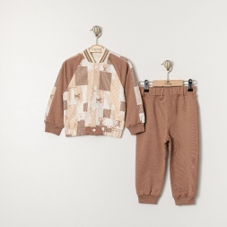 ERKEK 9/24 AY FENDİ CEKET DİJİTAL BASKI ÜÇLÜ TAKIM