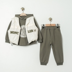 ERKEK 1/4 YAŞ MONCLER ÜÇLÜ TAKIM