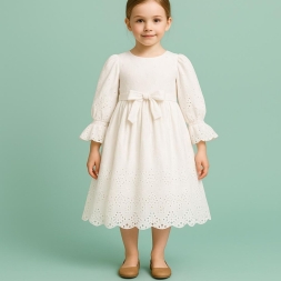 KIZ 6/12 YAŞ KUŞAKLI ELBİSE