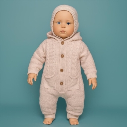 UNISEX 3/9 AY CEPLİ KAPŞONLU TULUM