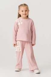 TUFFY KIZ ÇOCUK JAKARLI ÖRME KUMAŞ İKİLİ TAKIM