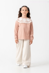 Tuffy Dantel Yaka Detaylı Kız Çocuk Sweatshirt-01525