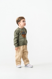 Tuffy Erkek Bebek Kadife Pantolonlu İkili Triko Takım-03655