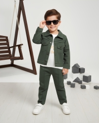 UÇAK BASKILI CEKETLİ TAKIM