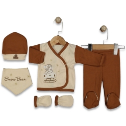 UNISEX 1/3 AY 5 Lİ ORGANİK KIZAKLI AYI LÜX SET