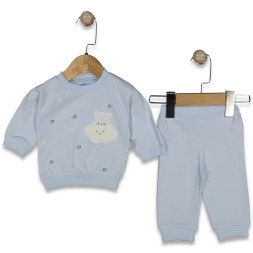 UNISEX 1/3 AY YILDIZ  BULUTLU AYI ZIBIN SETİ