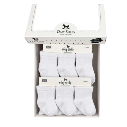 UNISEX 1/6 AY YENİDOĞAN ÜÇLÜ ETİKETTE BEBEK SOKET 