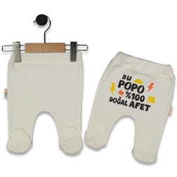 UNISEX 1/9 AY DOGAL AFET BASKILI PATİKLİ TEK ALT