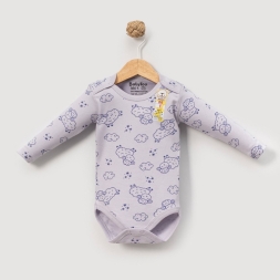 UNISEX 1/9 AY KUZU DESENLİ KUCUK UZUNKOL BADİ