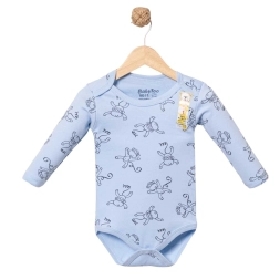 UNISEX 1/9 AY MAYMUN DESENLİ KÜÇÜK UZUNKOLLU BADİ