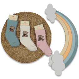 UNISEX 2/4 YAŞ HAVLU KIZ BEBEK SOKET ÇORAP