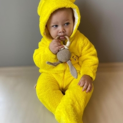 UNISEX 3/12 AY PELUŞ PATİKLİ AYICIK TULUM