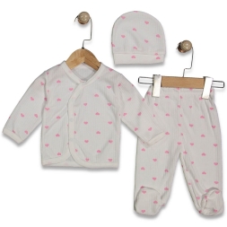 UNISEX 3/3 AY RAPORLU KÜÇÜK KALPLİ DESEN ZIBIN TAK