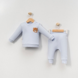 UNISEX 3/6 AY SÜZİNE AYICIK NAKIŞLI TAKIM