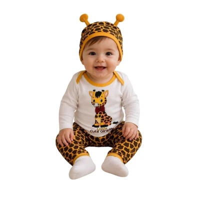UNISEX 3/6 AY ZÜRAFA BADİLİ 3 LÜ TAKIM