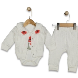 UNISEX 3/9 AY LALE YAKALI 3\'LÜ TAKIM