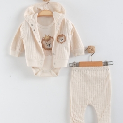 UNISEX 3/9 AY MİNİK KAPLAN 3\'LÜ TAKIM