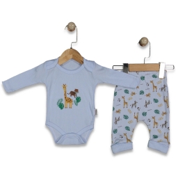 UNISEX 3/9 AY ZÜRAFA KOLLU İKİLİ BADY TAKIM