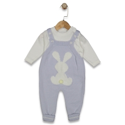 UNISEX 6/12 AY TAVŞANLI TRİKO BAHÇIVAN TULUM