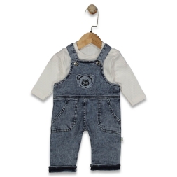 UNİSEX 6/18 AY CEPLİ KOT TULUM