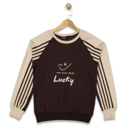 UNISEX 8/16 YAŞ ŞERİTLİ VE BASKILI SWEAT