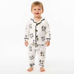 UNISEX 9/24 AY PANDA BASKILI AYLIK PİJAMA TAKIM