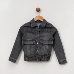 UNISEX ÇOCUK 4-7 YAŞ NAKIŞLI KOT CEKET