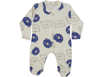 UNISEX 3/9 AY AYI KAFASI BASKILI PATİKLİ TULUM 