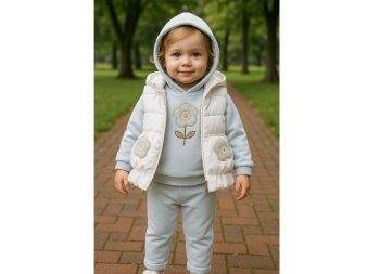 KIZ 6/18 AY TİŞÖRT ÇİÇEKLİ 3 LÜ TAKIM 