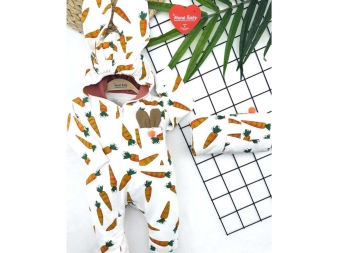 BEBE 3/12 AY HAVUÇ BASKILI BÜYÜK KULAK TULUM